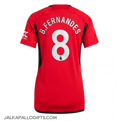 Manchester United Bruno Fernandes #8 Kotipaita Naiset 2023-24 Lyhythihainen